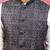 grey imported suiting nehru jacket - wedding jacquard ethnic wear