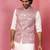 onion monty jacquard nehru jacket - wedding abstract pattern ethnic wear