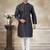 Blue colour premium silk digital print kurta pajama menswear collection