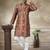 Blue colour premium silk digital print kurta pajama menswear collection