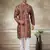 Brown colour premium silk digital print kurta pajama menswear collection