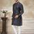 Peach colour premium silk digital print kurta pajama menswear collection