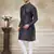 Peach colour premium silk digital print kurta pajama menswear collection