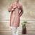 Pink colour premium silk digital print kurta pajama menswear collection
