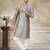 Teal colour premium silk digital print kurta pajama menswear collection