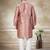 Pink colour premium silk digital print kurta pajama menswear collection