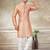 Peach colour premium silk digital print kurta pajama menswear collection
