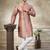 Pink colour premium silk digital print kurta pajama menswear collection