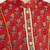red cotton floral print kurta with white pyjama - navratri collection