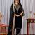 Black color velvet silk embroidery work party wear suit- full stitched free size