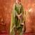Green color velvet silk embroidery work party wear suit - full stitched free size