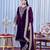Rani color velvet silk embroidery work party wear suit- full stitched free size