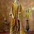 Yellow color velvet silk embroidery work party wear suit- full stitched free size