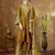 Yellow velvet silk embroidery work party wear suit- full  free size