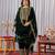 Green color velvet designer embroidery work party wear suit- full stitched free size