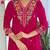 Women's Beautiful Embroidery Work Vichitra Silk Fabric Straight Kurta Pant and Dupatta Set