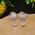 Pink color american diamond earrings