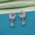 Pink color american diamond earrings