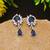 Blue color american diamond earrings