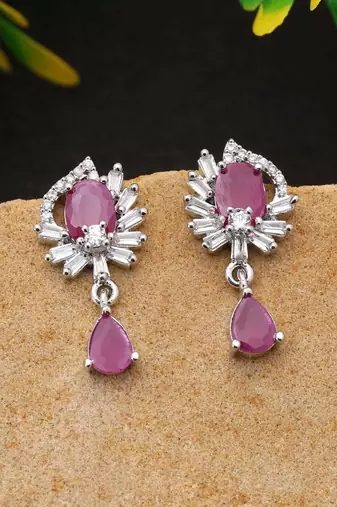 Rani color american diamond earrings