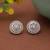 Silver color american diamond earrings