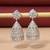 Silver color american diamond earrings