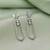Silver color american diamond earrings