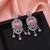 Pink color american diamond earrings