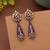 Light purple color american diamond earrings