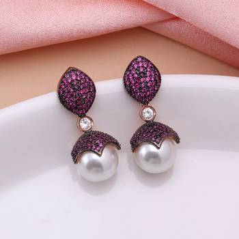 Rani color american diamond earrings 1