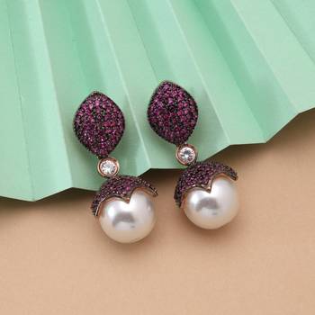 Rani color american diamond earrings 2