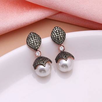 Mehendi green color american diamond earrings 1