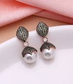 Mehendi green color american diamond earrings