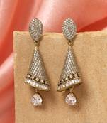 Mehendai gold color american diamond earrings