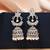 Silver color american diamond earrings