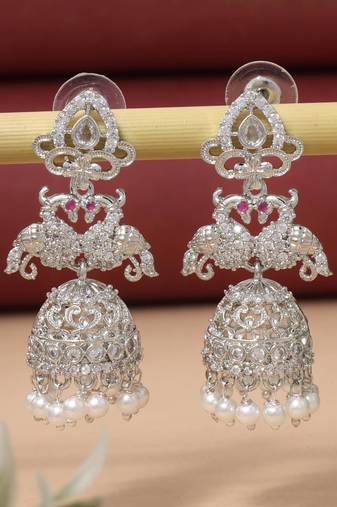 Rani color american diamond earrings