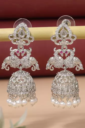 Rani color american diamond earrings