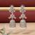 Silver color american diamond earrings