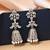 Silver color american diamond earrings