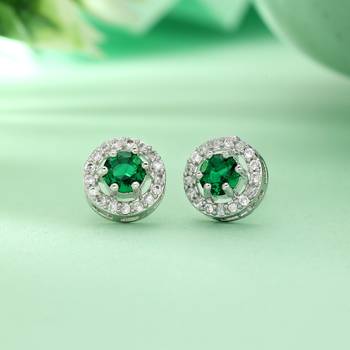 Multi color 6 pairs american diamond stud earrings combo 2