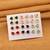 Multi color 12 pairs american diamond stud earrings combo