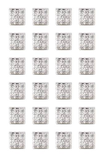 Silver color 12 pairs american diamond stud earrings combo