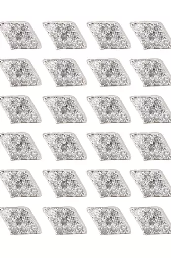 Silver color 12 pairs american diamond stud earrings combo