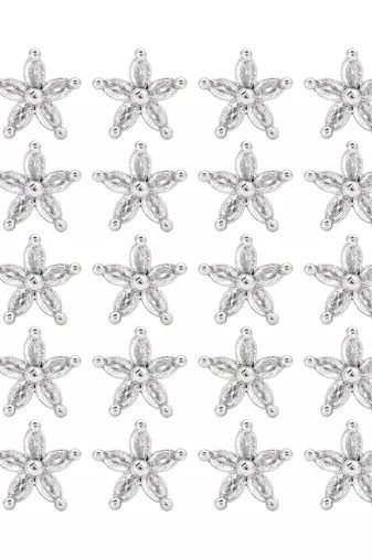 Silver color 12 pairs american diamond stud earrings combo