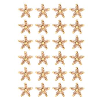 Gold color 12 pairs american diamond stud earrings combo 1