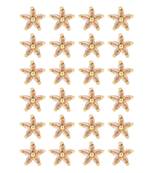 Gold color 12 pairs american diamond stud earrings combo
