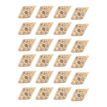 Gold color 12 pairs american diamond stud earrings combo 1