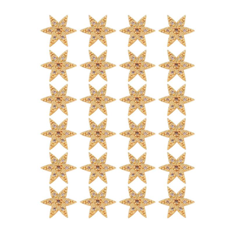 Gold color 12 pairs american diamond stud earrings combo