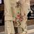 Beige Cotton Silk Hand Work Embroidery Kurta Palazzo Set with Printed Dupatta