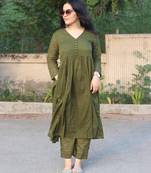 Rayon solid kurti with palazzo pant